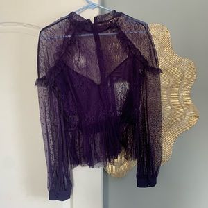 Bardot purple sheet top. Small. NWT.